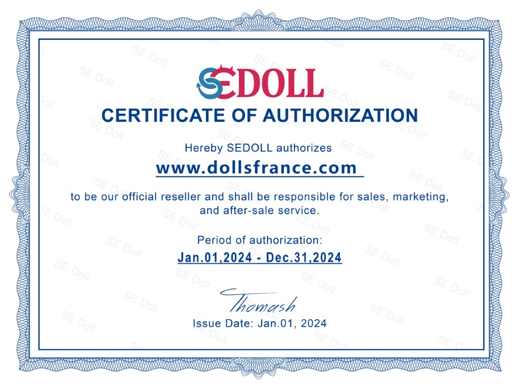 certificat sedoll authenticité dollsfrance.com